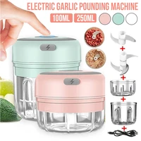 100250300ml electric garlic masher ginger nut crusher meat mincer usb charging food onion chopper kitchen accessories gadgets