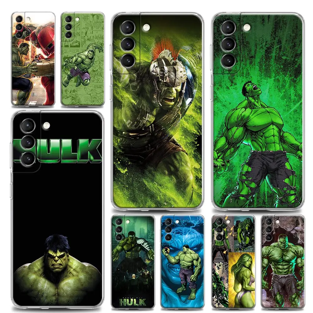 

Clear Phone Case For Samsung Galaxy S20 S21 FE S10 S9 S22 Plus Ultra 5G S10e Lite Case Soft Cover Marvel Hero Hulk