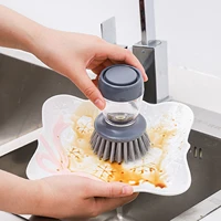 automatic liquid pot washing brushes push type dishwashing brush cleaning brush household cleaning tools kitchen accessories