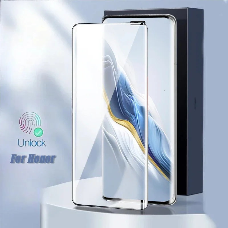 Закаленное стекло с 3D изогнутым полным клеем для Honor Magic 7 Pro защитная пленка