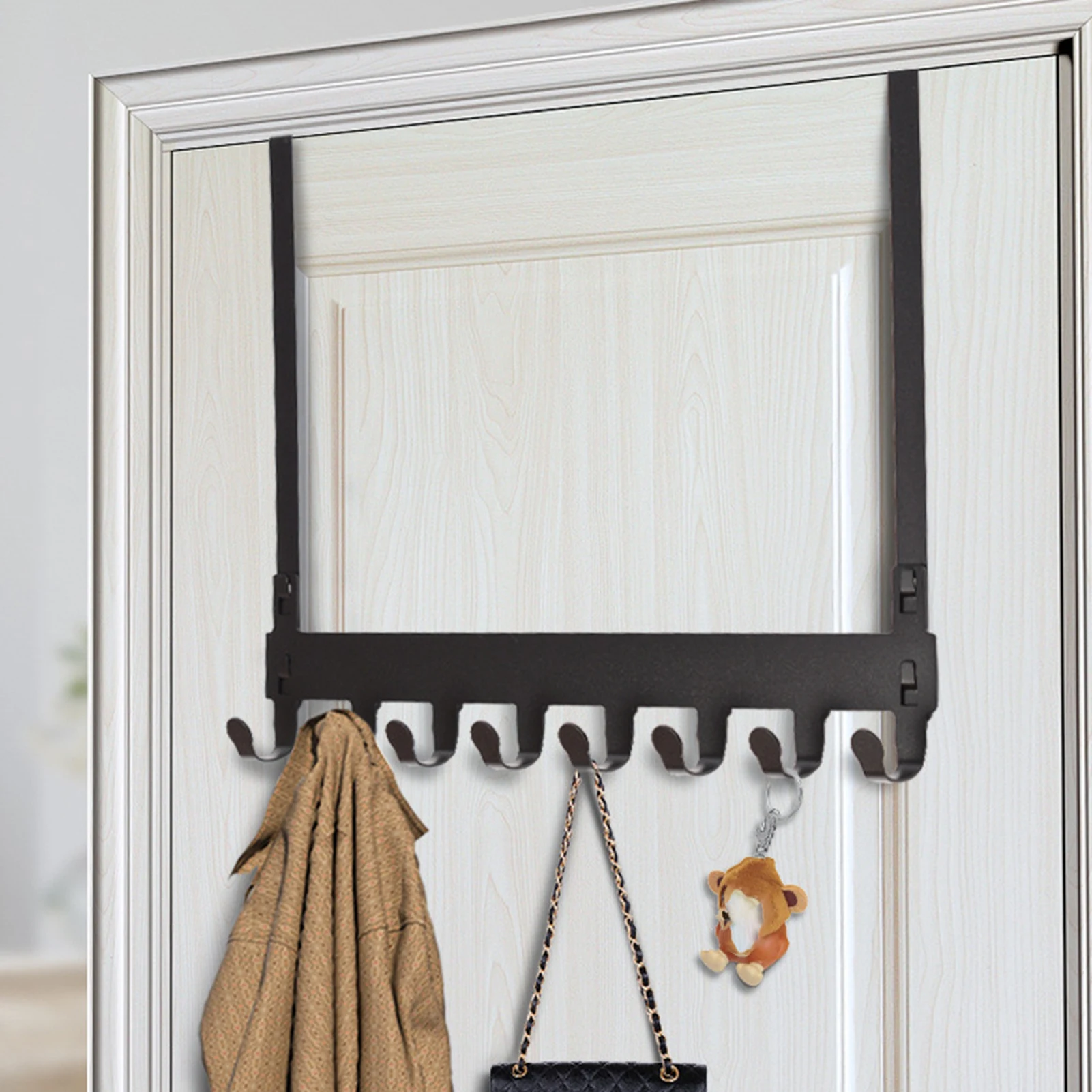 

Bathroom Home Organizer Bathroom Hat Coat Holder Hooks Rack New Clothes Over Towel Accessories Hang Door Door The Hanger Kitchen