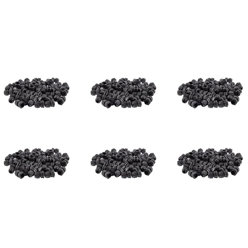 

300 X Black Plastic Waterproof Connector PG11 5-10Mm Diameter Cable Gland