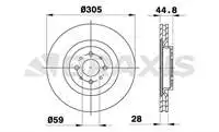 

AD1072 for AD1072/844 6///ndo brake disc mirror