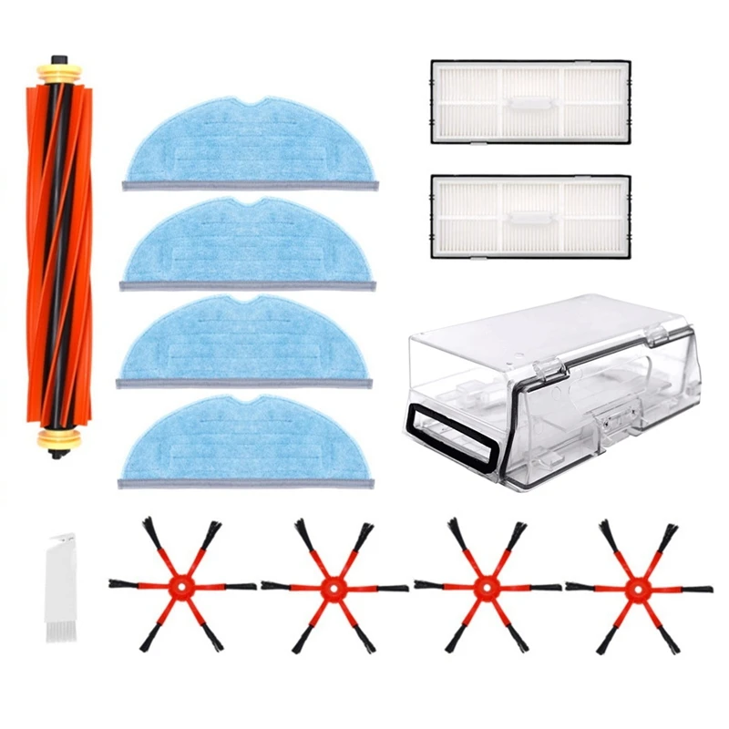 

13Pcs Replacement Kit For Xiaomi T7 T7S Robot Vacuum Detachable And Washable Filter Main Brush Vacuum Cleaner Parts