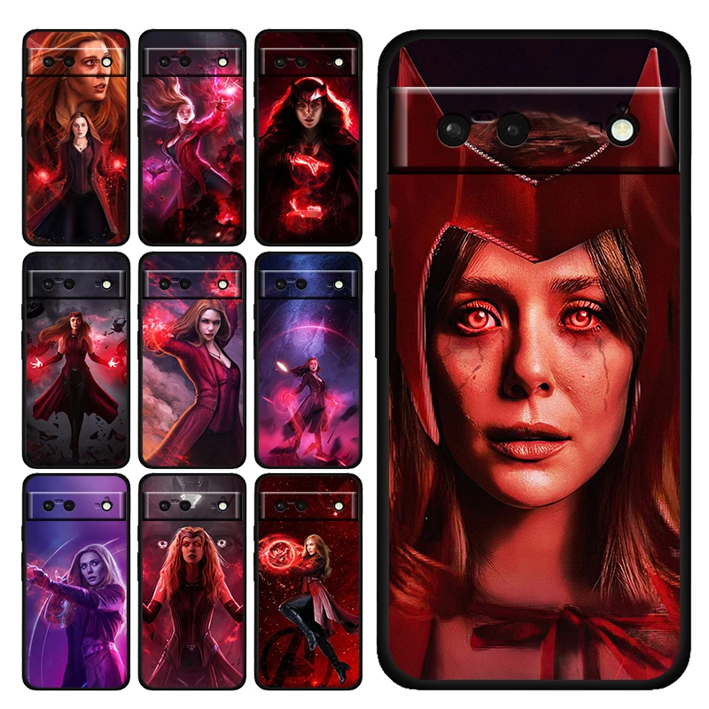 

Scarlet Witch Marvel Shockproof Cover for Google Pixel 7 6 Pro 6a 5 5a 4 4a XL 5G Soft Black Phone Case Shell TPU Capa Coque