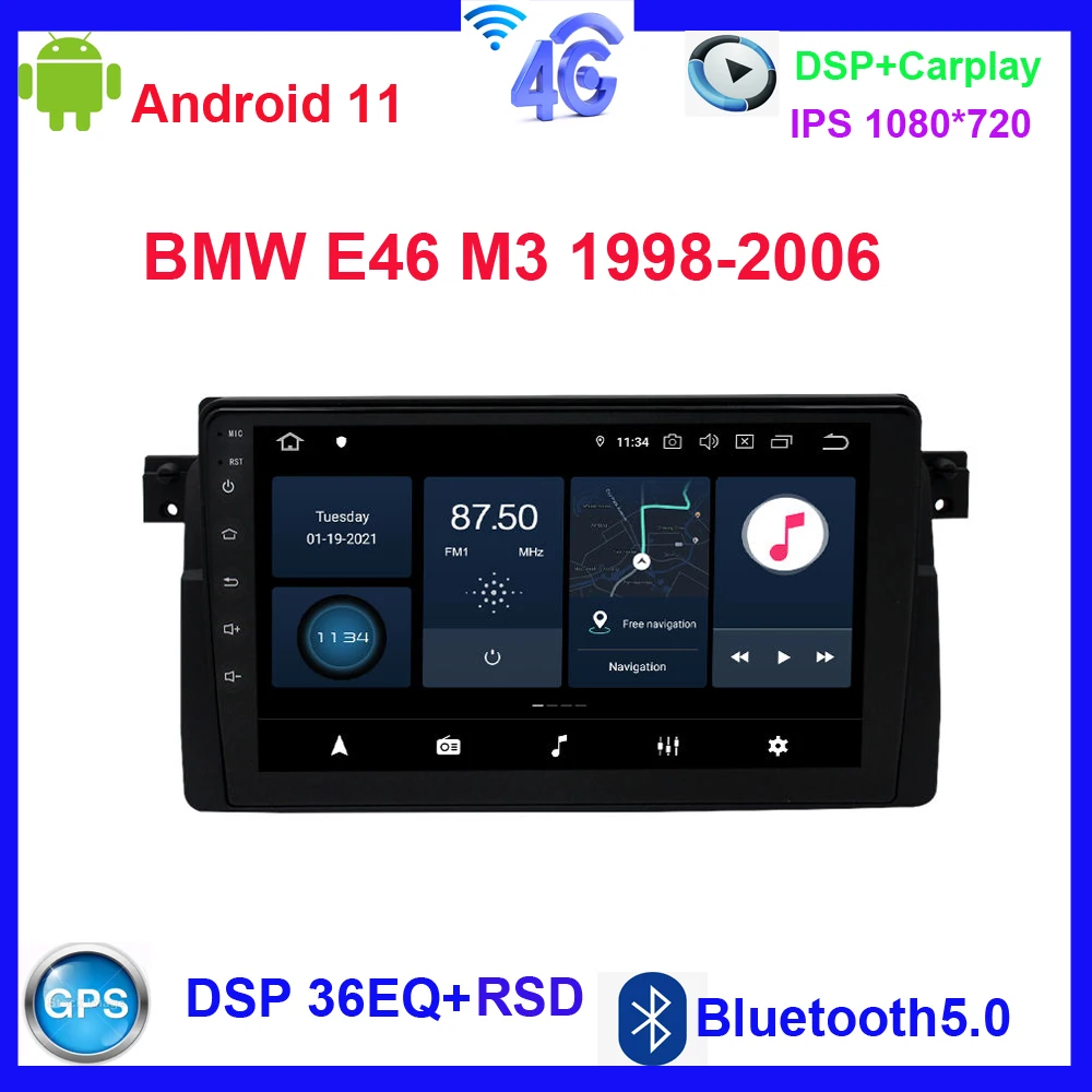

For BMW E46 Coupe M3 Rover 316i 318i Android 11 Car Radio Multimedia Player 2 Din Navigation Carplay Autoradio Stereo All In One