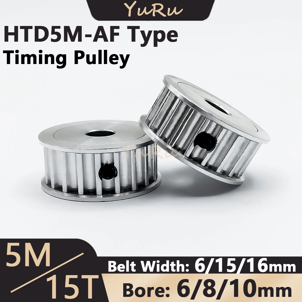 

1/5PCS HTD5M 15Teeth Timing Pulley Bore 6/8/10mm Belt Width 6/15/16mm 5M 15T Wheel Synchronous HTD-5M 3D Printer Parts