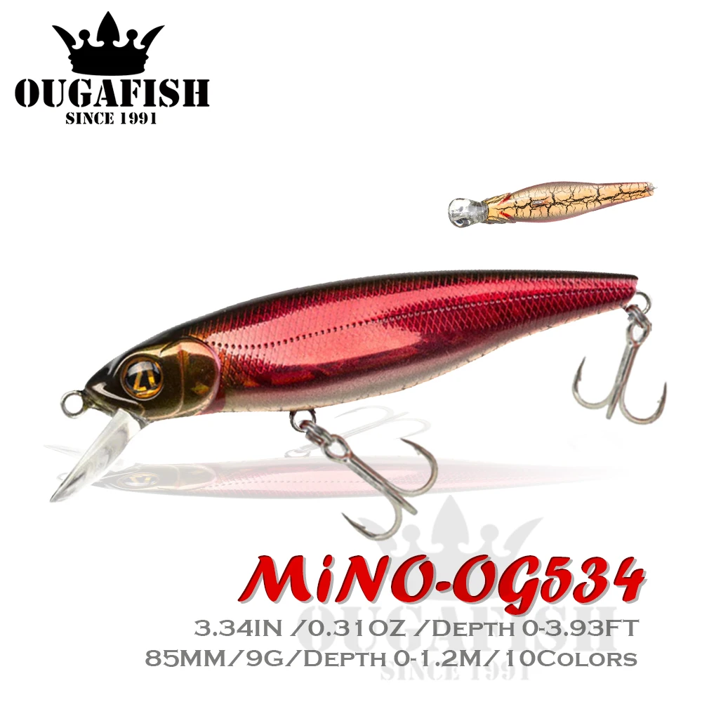 

Fishing Accessories Minnow Lure 85mm 9g Floating 0-1.2m Peche Leurre Brochet Fish Isca Artificial Angeln Equipment TDropshipping