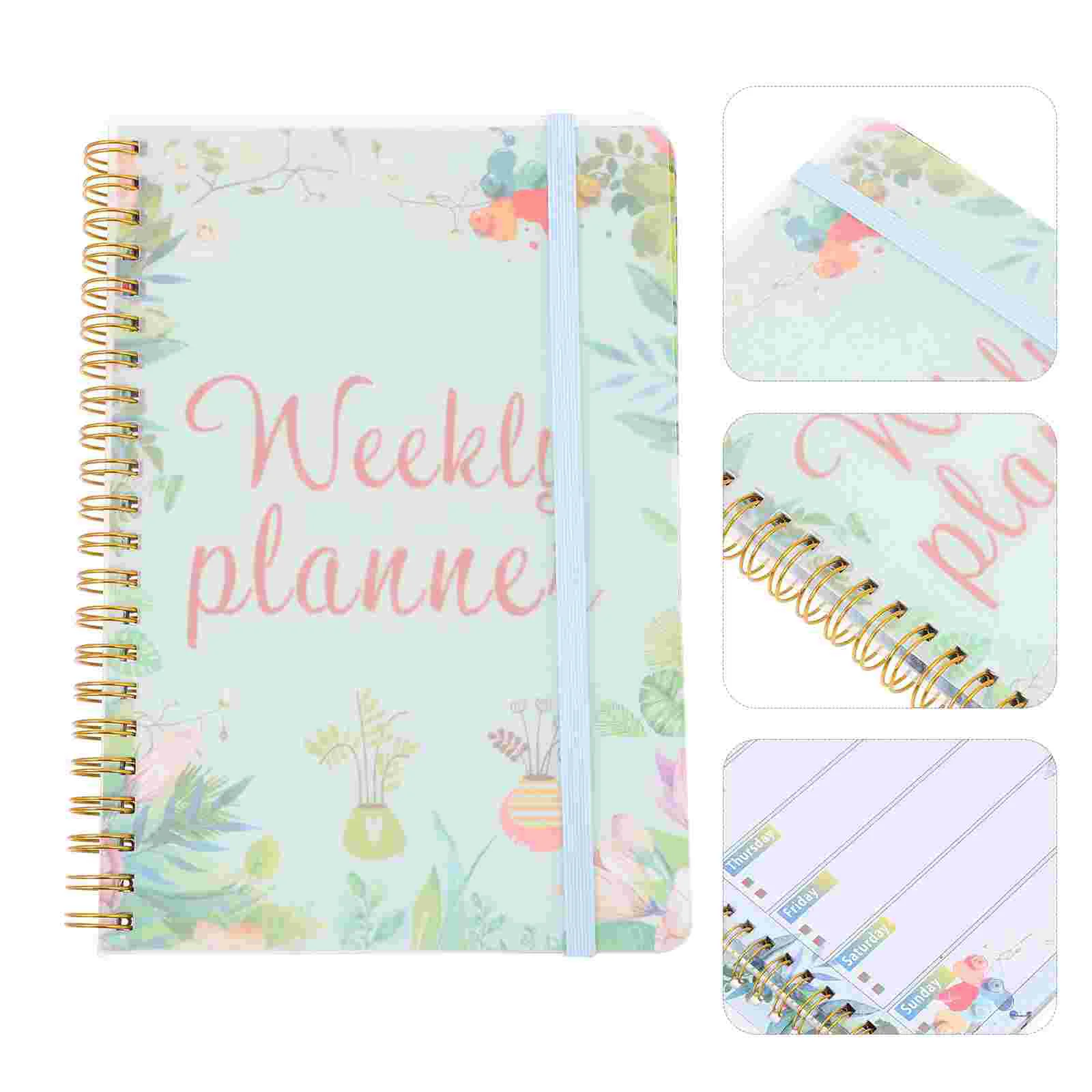 

Daily Planner Pocket Spiral Notebook Printing Notepad Recording Desk English Students Paper Schedule Coil 2024 agenda spanish