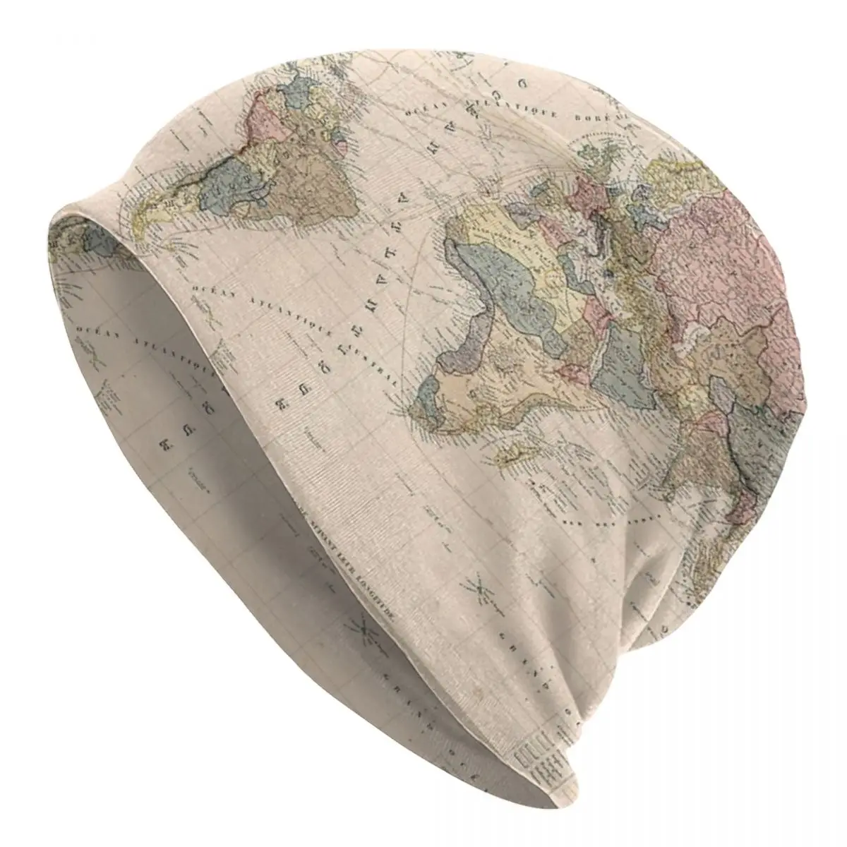 

Vintage Map Of The World 1852 Men's Caps Hat For Men Kpop Hat Male Balaclava Mask Beanies For Men