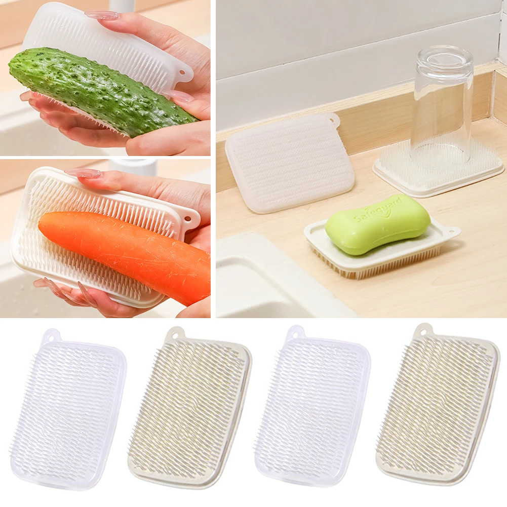 

Kitchen Cleaning Tools Silicone Dish Scrubber Crevice Brush Household Fruit and Vegetable Clean Brush Cleaning Accessories