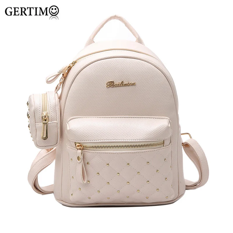 

2023 Summer New Vintage Retro Lady PU Leather Bag Small Women Mini Backpack Mochila Feminina School Bags for Teenagers Bolsa