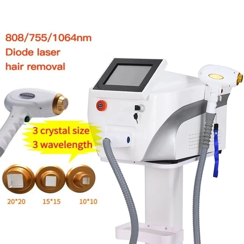 

3000w hair removal beauty instrument ice titanium device 808 755 1064 nanometer diode laser hair removal machine