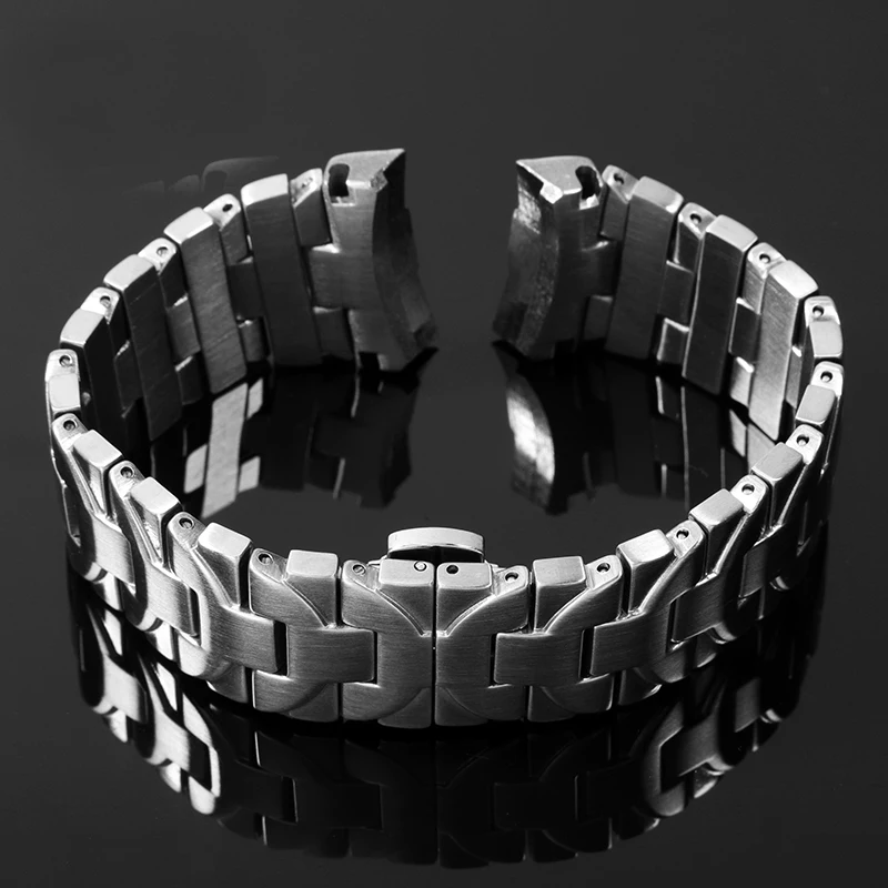 For Panerai PAM4411  men's Black Silver steel band elbow stainless steel butterfly CLASP BRACELET 24mm