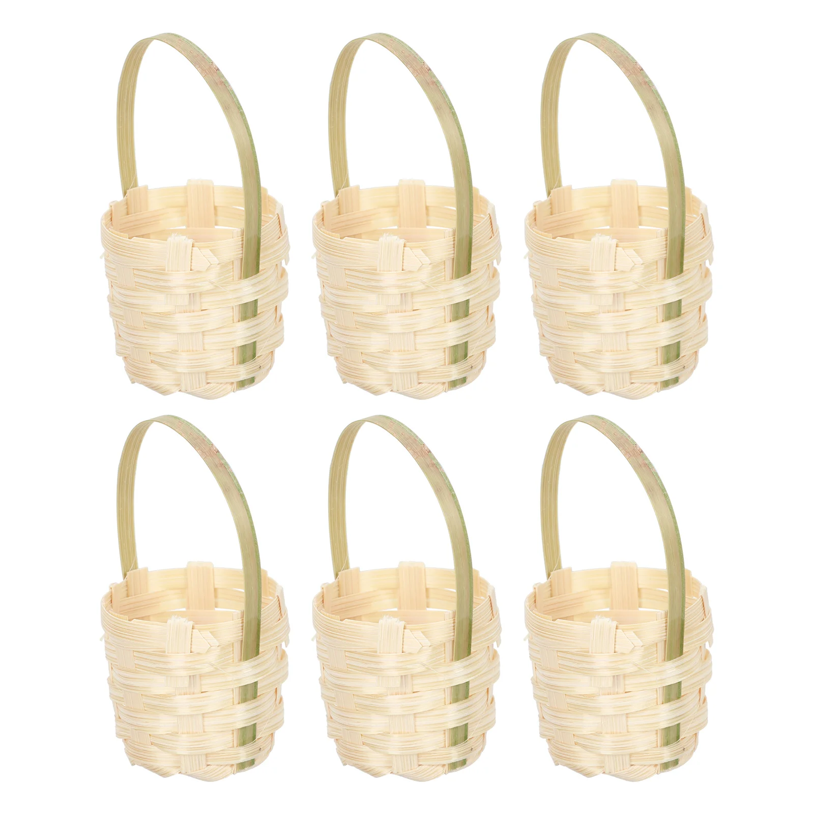 

6pcs Woven Bamboo Easter Egg Storage Baskets Woven Easter Baskets