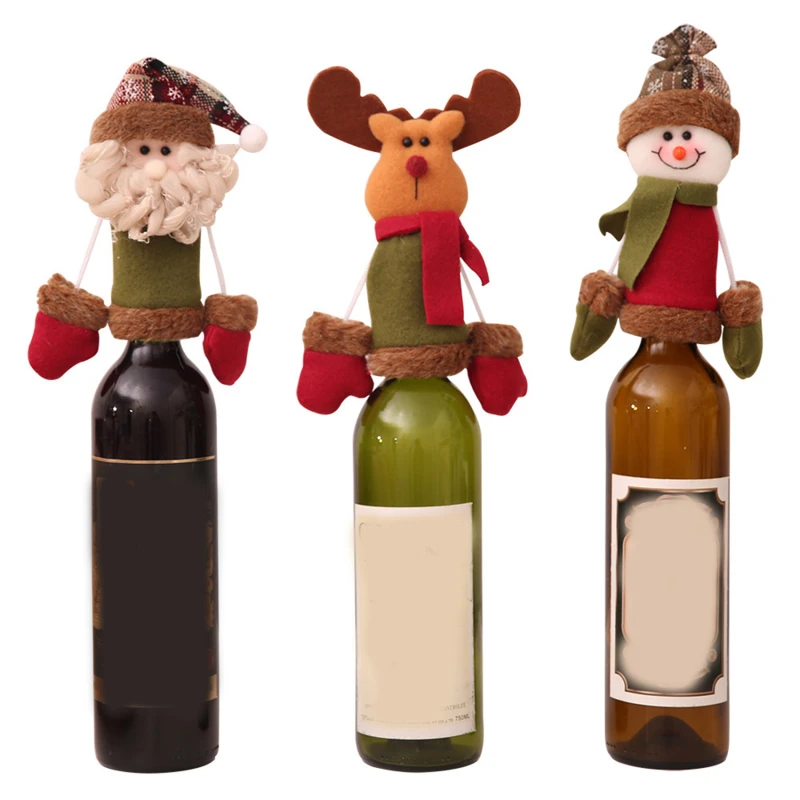 

Рождественский чехол для винной бутылки, Рождественский Декор для дома, Рождественский Декор для стола, рождественский подарок, с новым годом 2023
