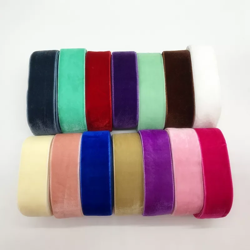 

1Inch 25mm Soft Velvet Ribbon Headband Clips Bow Wedding Christmas Decoration