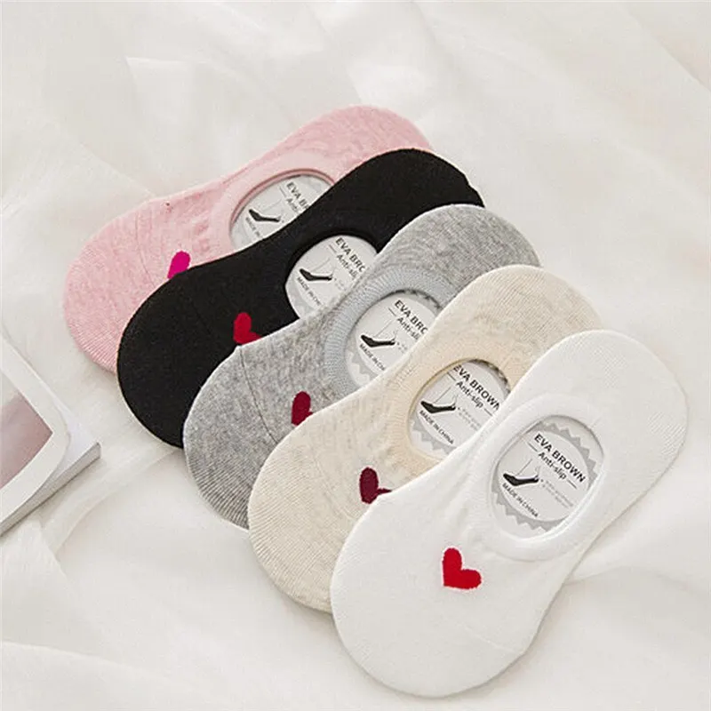 

Ani-17 Women Invisible Socks Cotton Shallow Candy Colors
