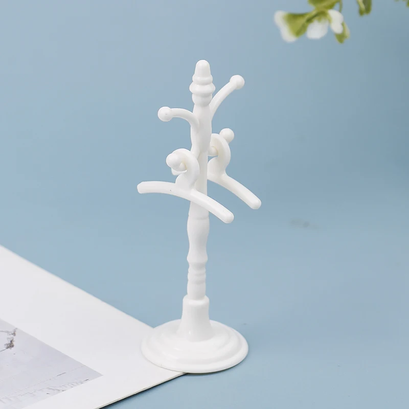 

1:12 Dollhouse Miniature Clothes Shelf Coat Hanger Model Furniture Toys