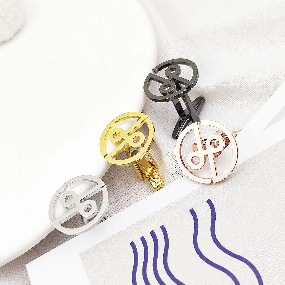 

Personalized Men Stainless Steel Cufflinks Suit Sleeve Button Accessories Wedding Festival Party Gifts Bouton De Manchette Homme