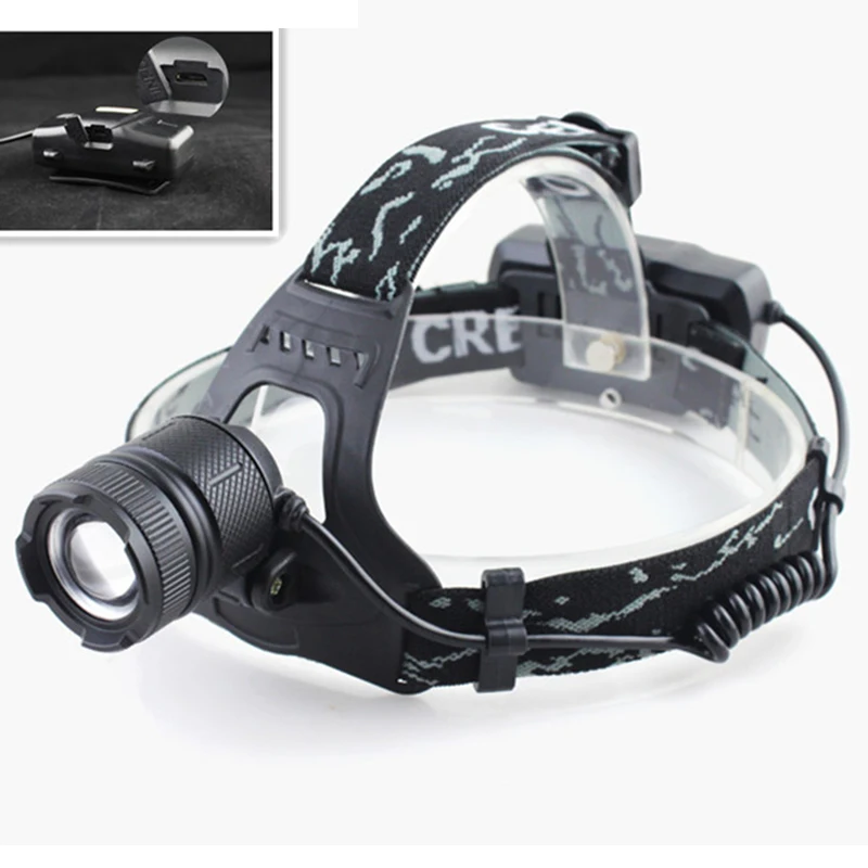 

Camping fishing LED headlights (with USB charging cable) led headlamp