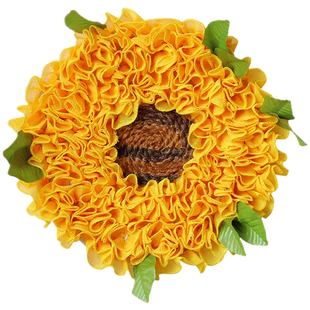 

Wreath Easter Sunflower Door Flower Welcome Party Sign Hanging Front Artificial Spring Summer Decor Farmhouse Ornament