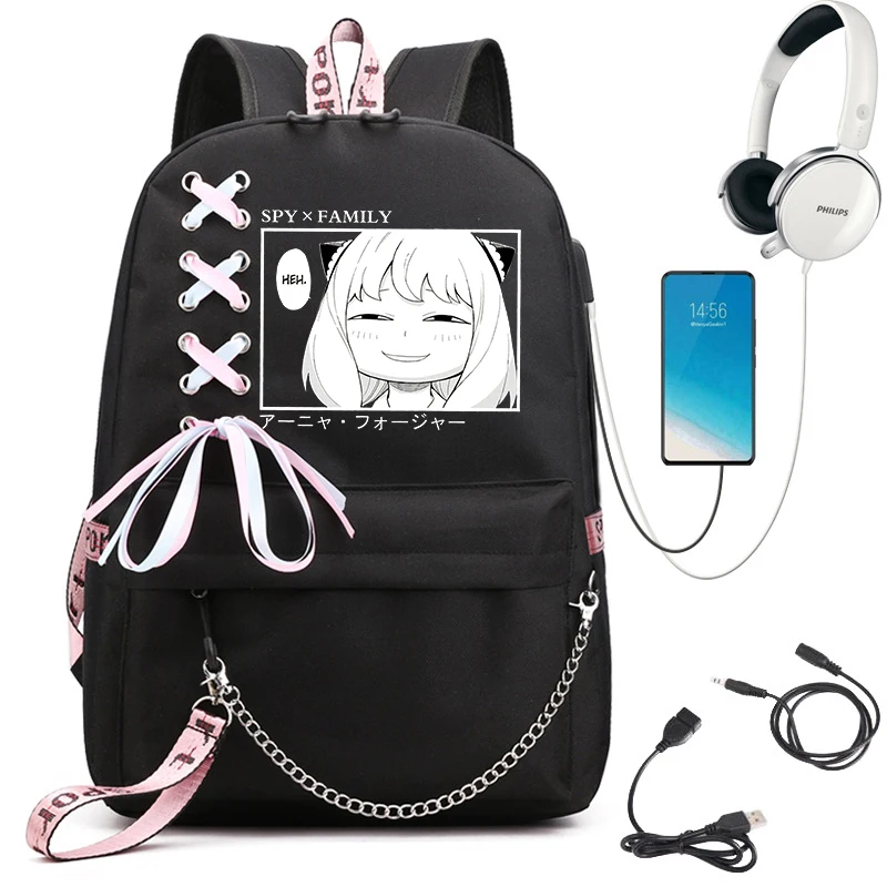 

Fashion Korean Fashion Spy X Family Anya Forger Anime School Bag for Teenagers Girl Children Backpacks Kids Students Schoolbags