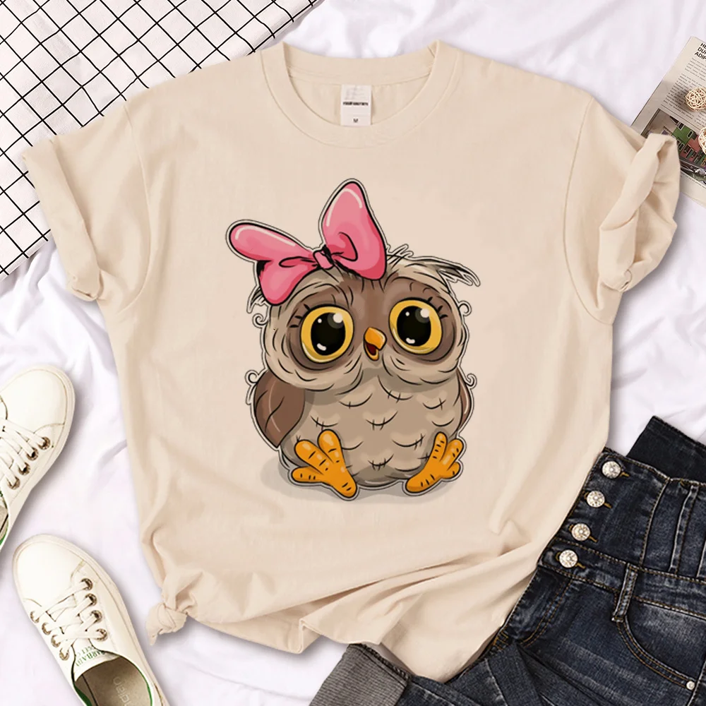 

Owl Tee women harajuku funny Y2K t-shirts girl y2k harajuku clothing