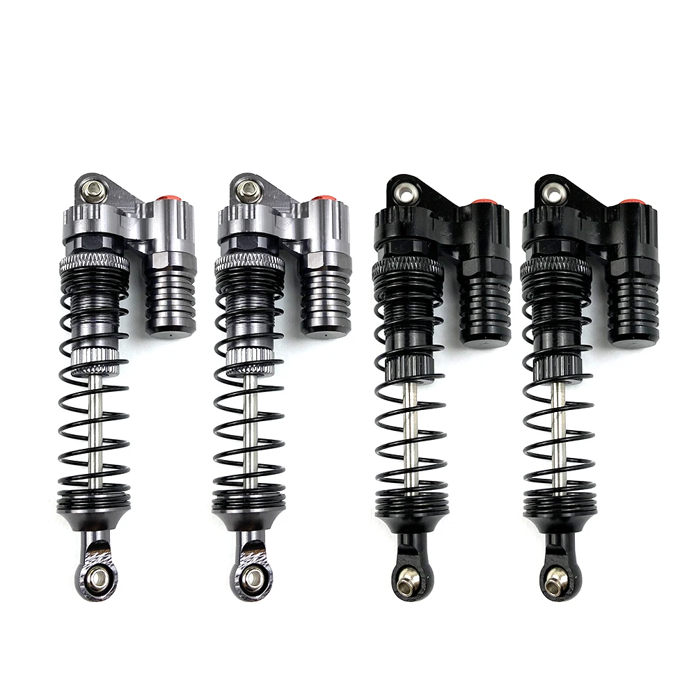 

4pcs Metal Piggyback Shock Absorber Damper 90mm for 1/10 RC Crawler Car Axial SCX10 90046 Traxxas TRX4 D90 KM2 Upgrade Parts