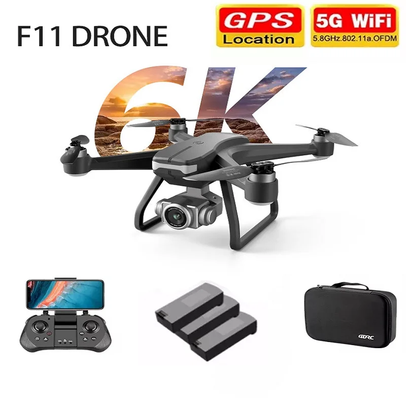 

New F11 PRO GPS RC Drone 6K Dual HD Camera Professional WIFI FPV Aerial Photography Brushless Motor Quadcopter Dron Toys