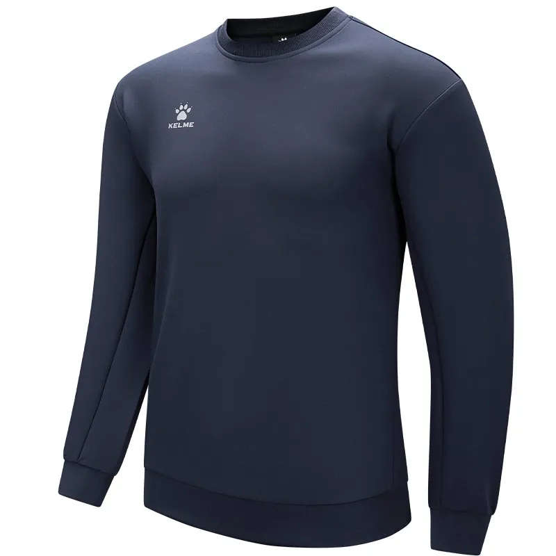 Kelme Sports Round Neck Sweatshirt Men's Casual Solid Color Base Top Pullover Outdoor Long Sleeved Shirt