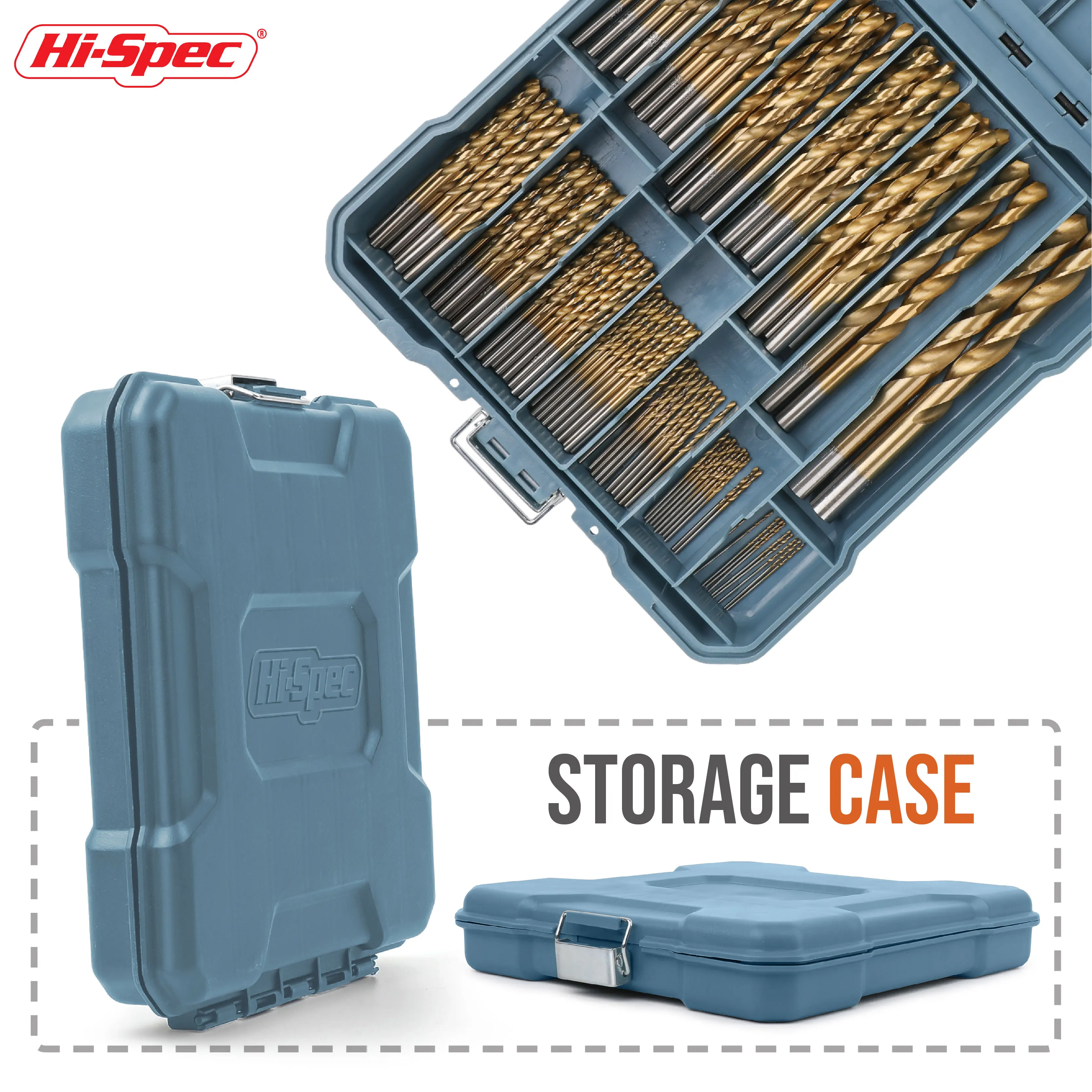 Hi-Spec Drill Bits Storage Box Toolbox Tool Accessories Woodworking Bit Container Nail Cutters Organizer Case |