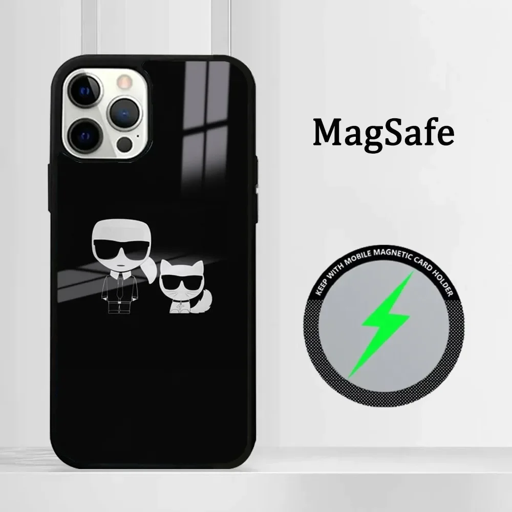 K-Karl-L L-Lagerfelds-S чехол для телефона IPhone 16 15 14 13 12 11 Pro Max Plus Mini Magsafe Mirror беспроводной