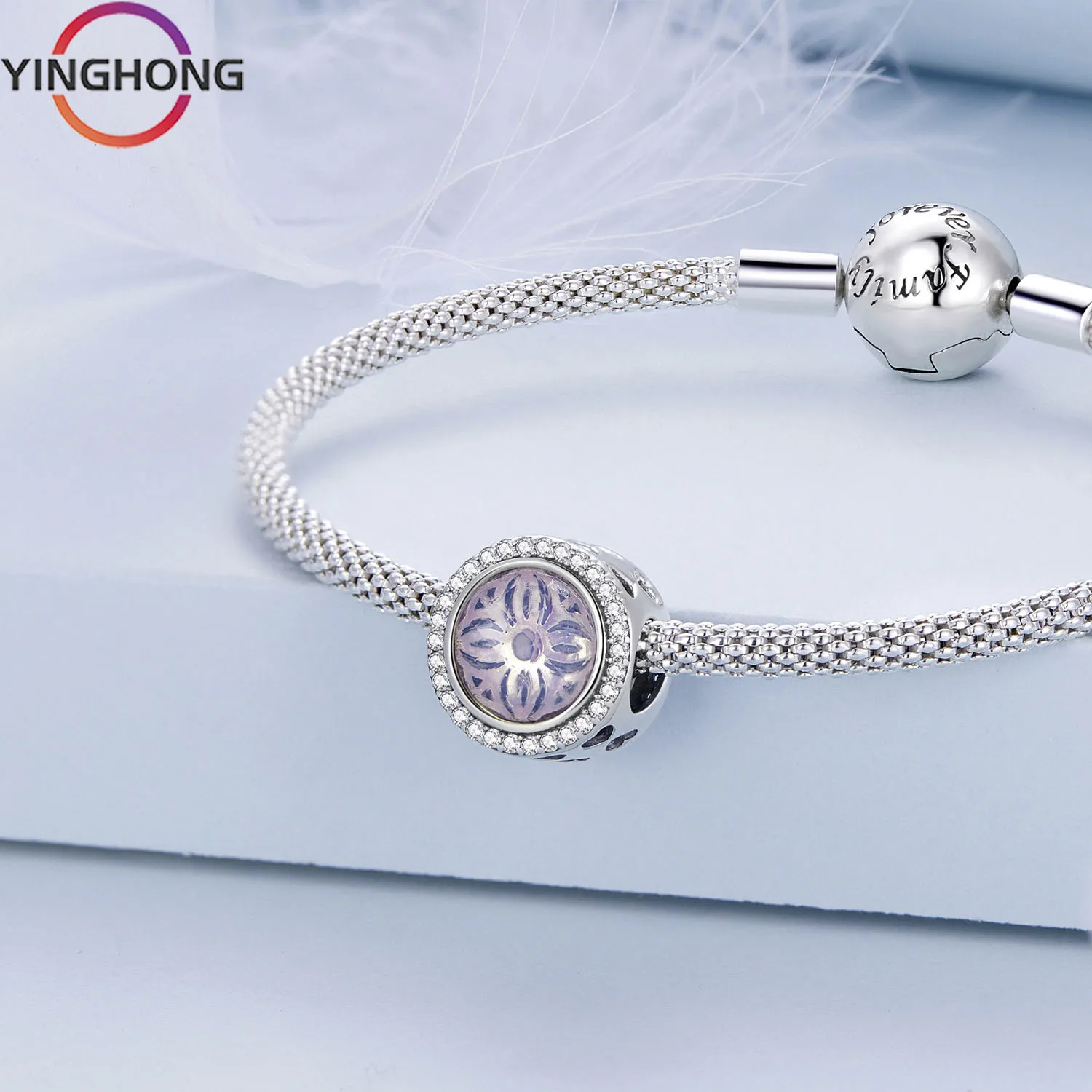 

Quexiang 2023 New Original S925 Sterling Silver Main Stone Beaded Women's Jewelry Charm Diy Fashion Luxury Exquisite Gift
