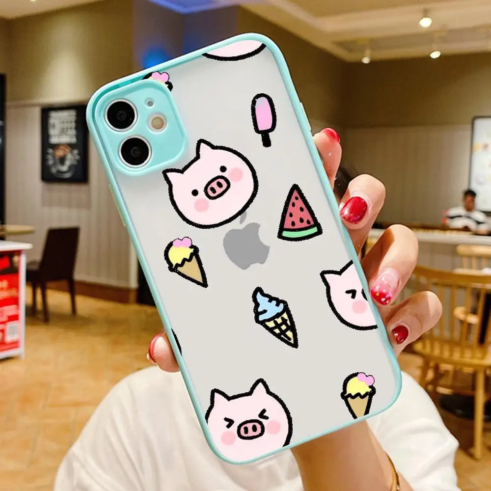 Симпатичный чехол со свиньей для телефона IPhone 14 11 12 13 Mini Pro Max 8 7 Plus X XR XS MAX