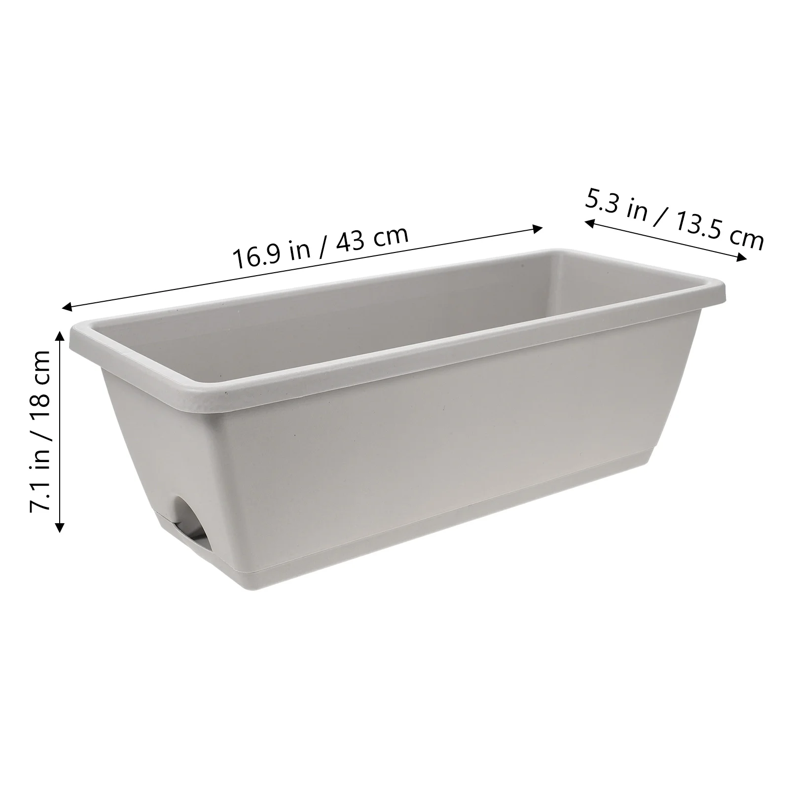 

4 Sets Rectangular Window Flower Box Planter Vegetable Planters with Tray