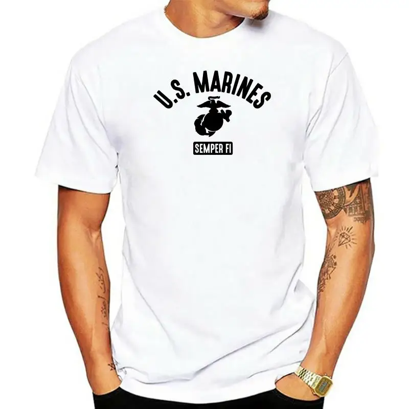 

2022 Hot Sale 100% cotton U.S. Marines T-Shirt Heather Gray Tee Semper Fi USMC S to 5XL Tee Shirt