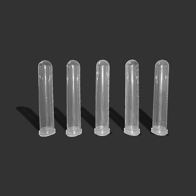 

100pcs 10ml Centrifuge Tubes Test Experiment Tubes Transparent Plastic Transparent Test Tube Round Bottom with Scale