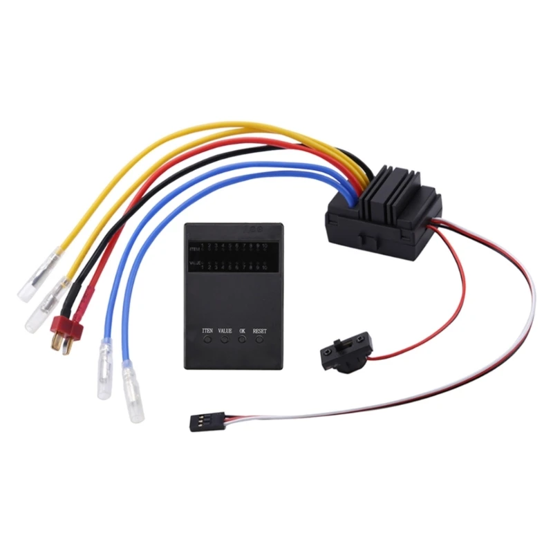 

Waterproof Brushed ESC With Program Card Brushed Esc 1/8crawler WP-880 80A E65D