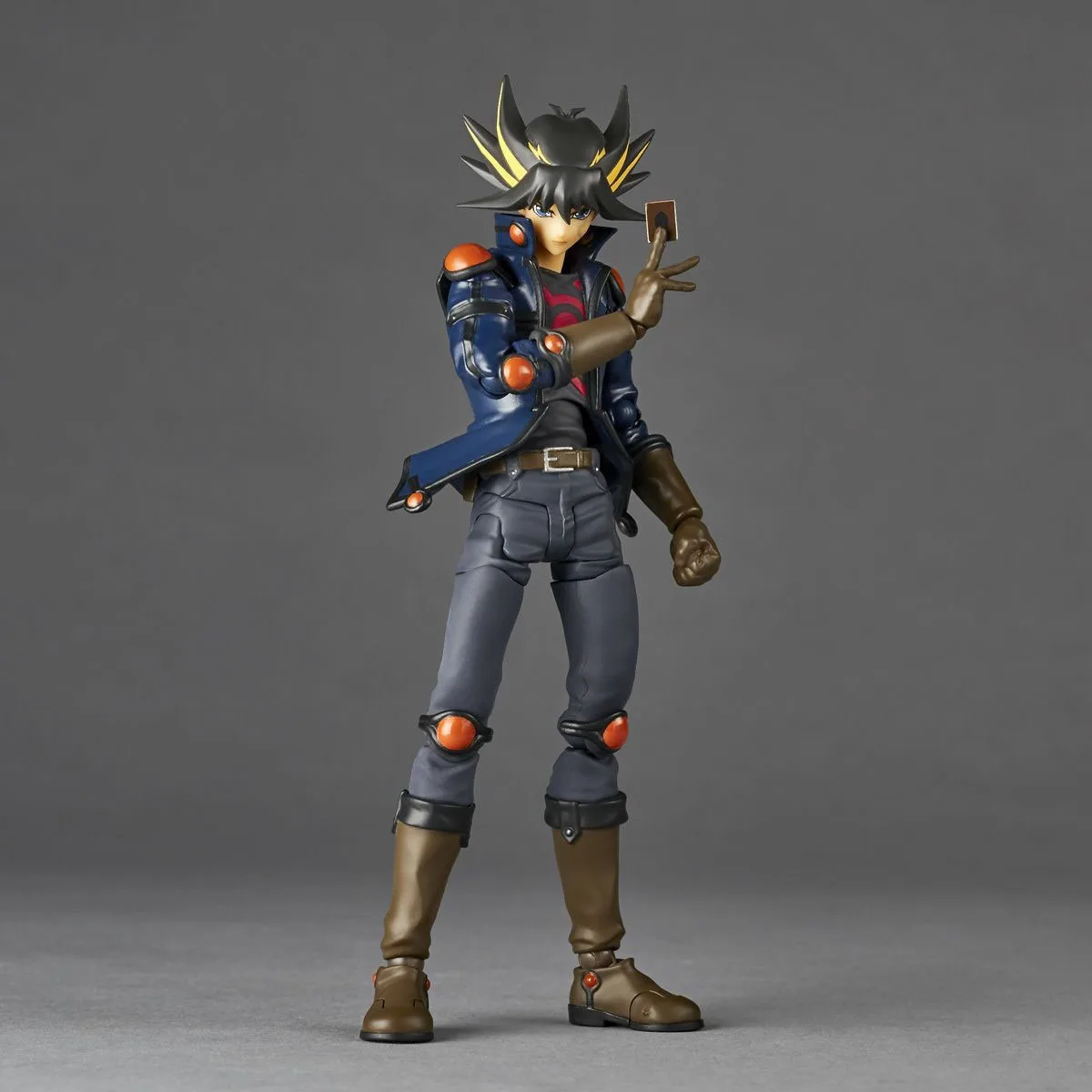 В наличии Оригинал Kaiyodo Revoltech Yu-Gi-Oh! 5D's-Fudo Yusei Аниме Фигурка Модель Украшение