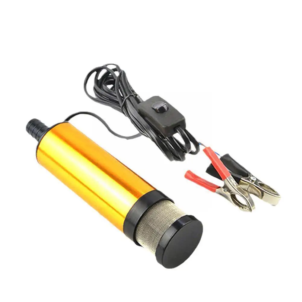 

DC 12/24V Electric Submersible Pump Fuel Water Fish Aluminum Camp Submersible Oil Pump Transfer Car Alloy M7M4