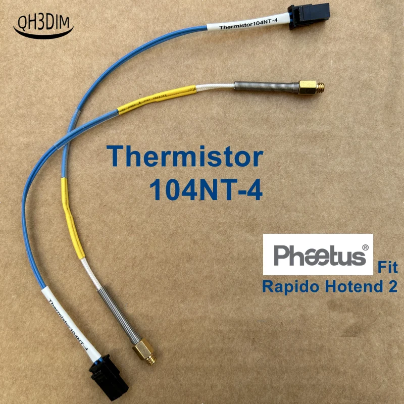Оригинальный термистор Phaetus Rapido Hotend 2 104NT-4 Винтовая шпилька M4 шестигранная ATC Semitec