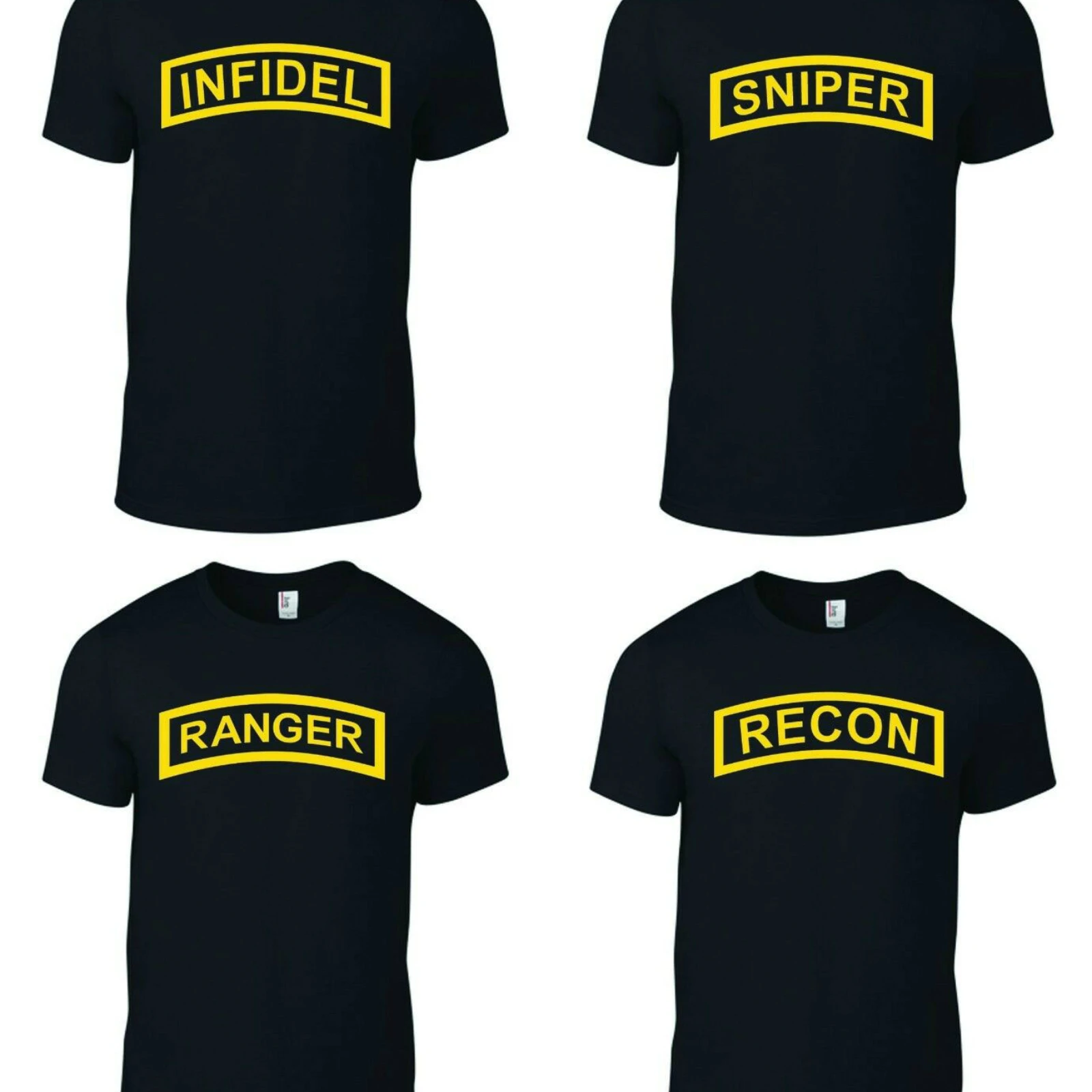 

INFIDEL,SNIPER,RANGER,RECON US Military Specia Force T-Shirt. Summer Cotton Short Sleeve O-Neck Mens T Shirt New S-3XL