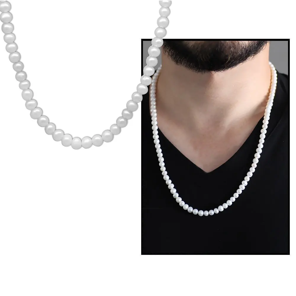 

925 sterling Silver Mechanismed 60 Cm Elegant Natural Pearl Bay Pendant