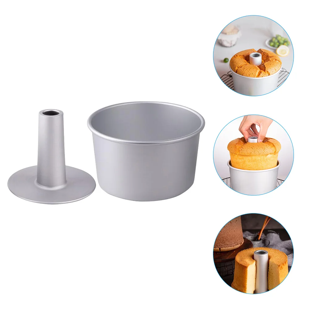 

Metal Hollowed Cake Mold Reusable Cake Mold Non-Stick Muffin Mold Cake Baking Tool Hollow Floating Bottom Cake Mold Mousse