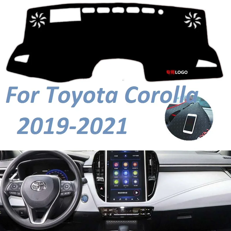 

Для Toyota Corolla 2019 2020 2021 левый и правый руль, нескользящий коврик для приборной панели, аксессуары для автомобиля