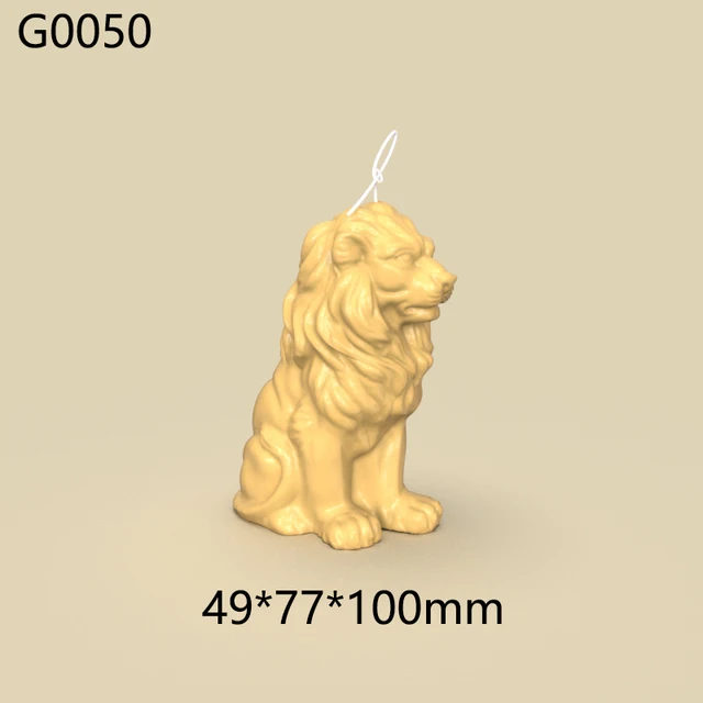 Восковая свеча лев. Свечка лев. Свеча лев. Восковая свеча лев. Свеча "лев", 2 шт.