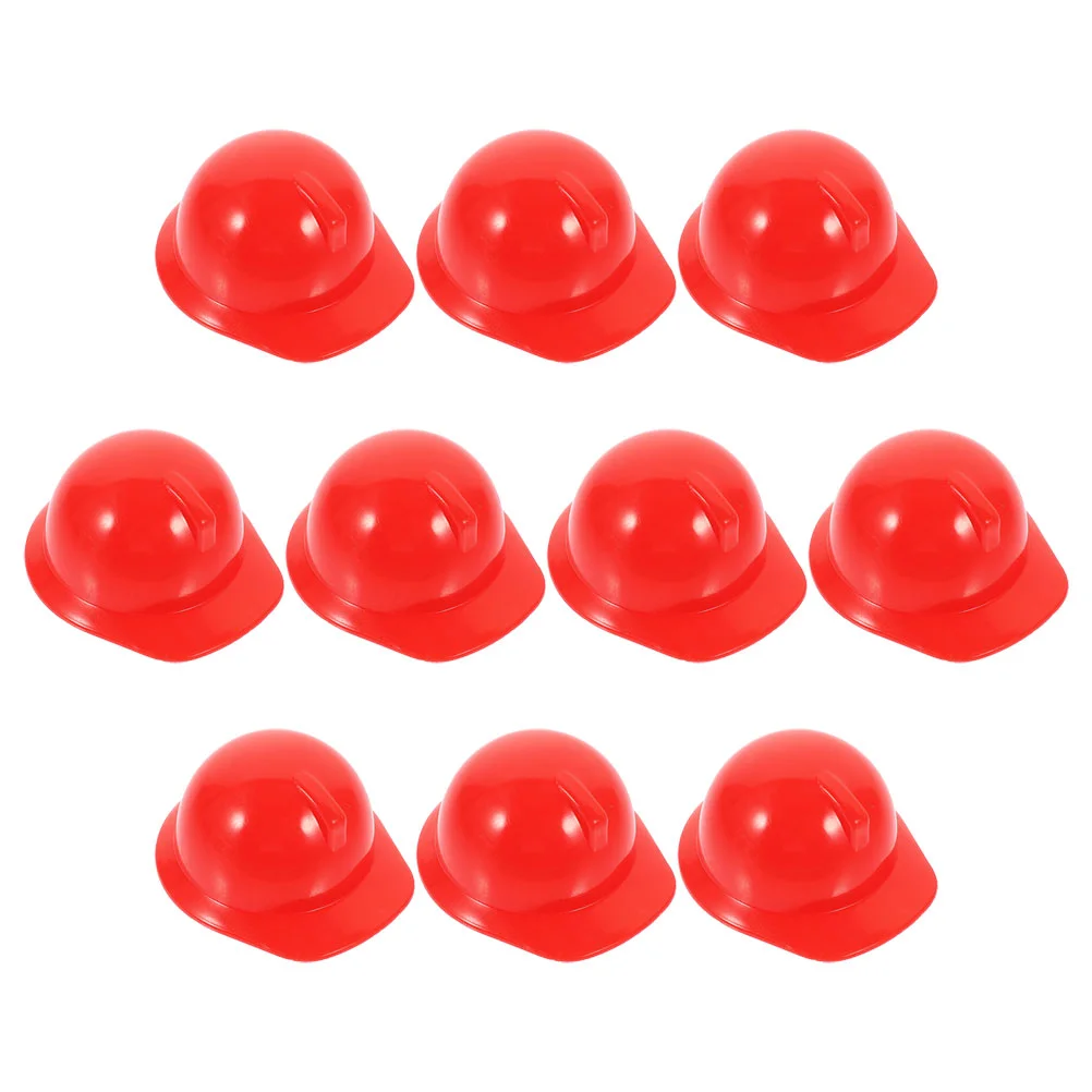 

1:12 Miniature Safety Model Plastic Mini Construction Hat Pet Doll Dress Up Dollhouse Accessories