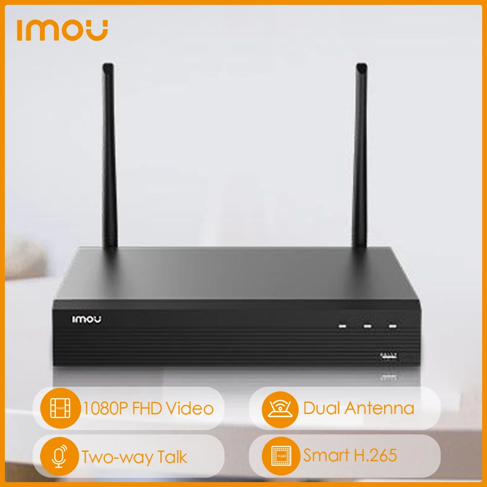 

Dahua Imou Smart H.265 Wireless 1080P NVR1104HS-W-S2 NVR1108HS-W-S2 4/8CH Wifi P2P Network Video Recorder ONVIF Two-way Talk NVR