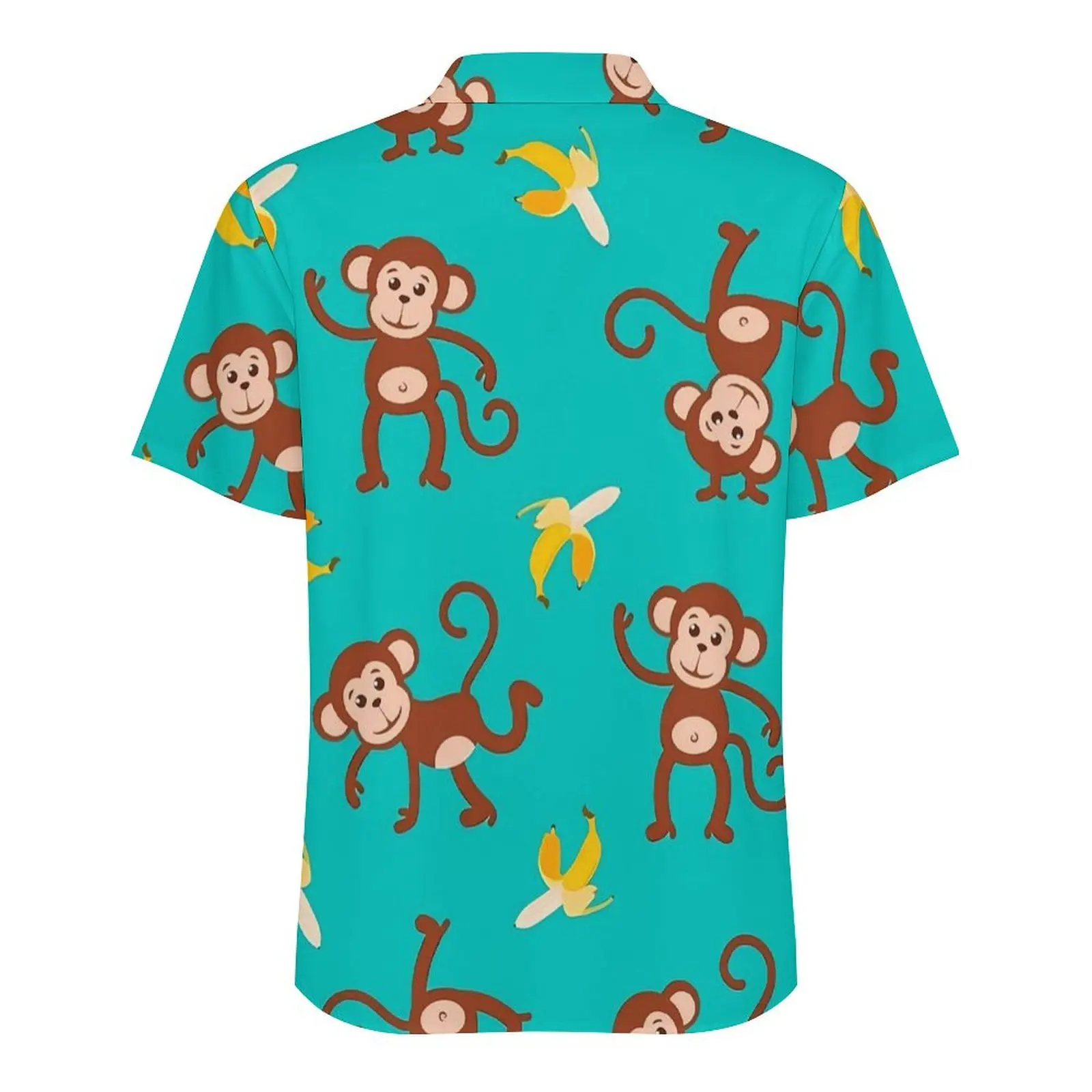 Пляжная рубашка с забавными обезьянами и бананами милые летние повседневные